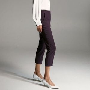 Aritzia Babaton Slim Leg Ankle Cropped Conan Pant Noble Purple XS 2
